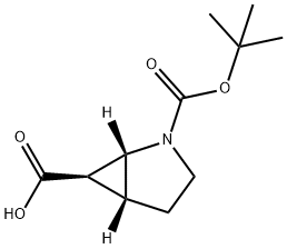 (1R,5R,6R)-2-(叔丁氧基羰基)-2-氮杂双环[3.1.0]己烷-6-羧酸 结构式