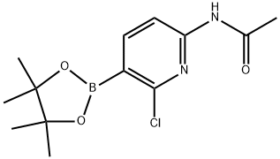 Acetamide, N-[6-chloro-5-(4,4,5,5-tetramethyl-1,3,2-dioxaborolan-2-yl)-2-pyridinyl]- Structure