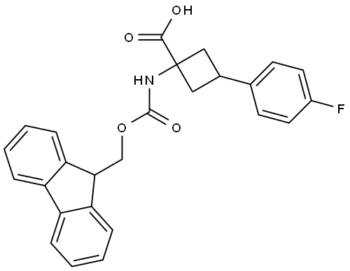 1989828-46-7 1-((((9H-芴-9-基)甲氧基)羰基)氨基)-3-(4-氟苯基)环丁烷-1-甲酸