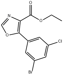 1989904-66-6 ethyl 5-(3-bromo-5-chlorophenyl)-1,3-oxazole-4-carboxylate