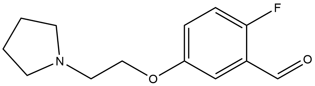 2-Fluoro-5-[2-(1-pyrrolidinyl)ethoxy]benzaldehyde,1990493-09-8,结构式