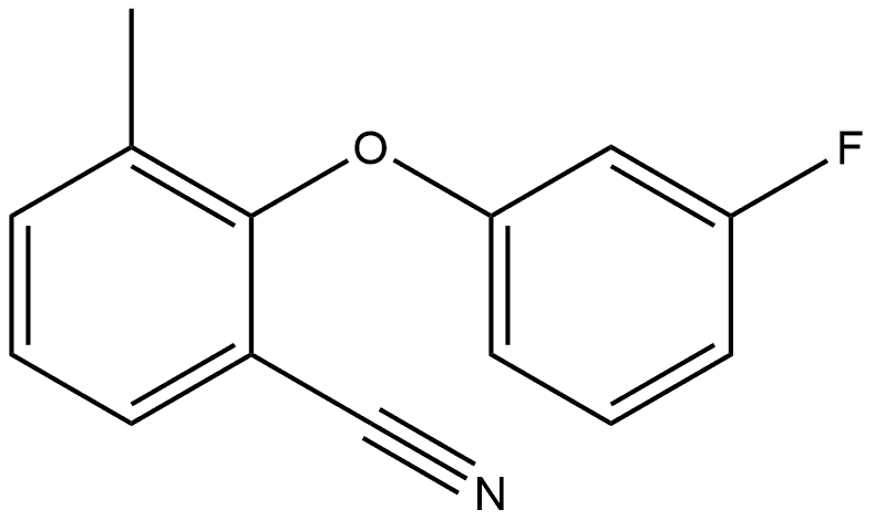 2-(3-Fluorophenoxy)-3-methylbenzonitrile 结构式