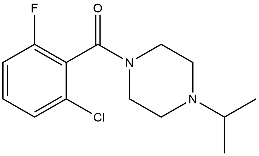 (2-Chloro-6-fluorophenyl)[4-(1-methylethyl)-1-piperazinyl]methanone 结构式