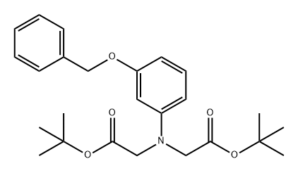 Glycine, N-[2-(1,1-dimethylethoxy)-2-oxoethyl]-N-[3-(phenylmethoxy)phenyl]-, 1,1-dimethylethyl ester 结构式