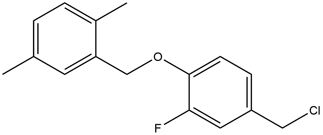 Benzene, 4-(chloromethyl)-1-[(2,5-dimethylphenyl)methoxy]-2-fluoro- Structure