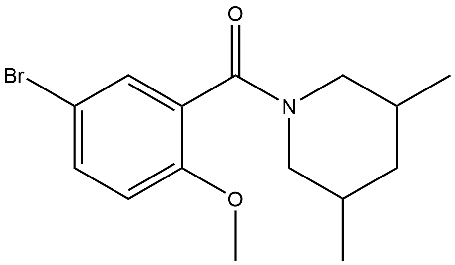 (5-Bromo-2-methoxyphenyl)(3,5-dimethyl-1-piperidinyl)methanone Struktur