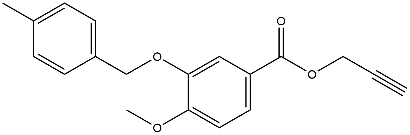 2-Propyn-1-yl 4-methoxy-3-[(4-methylphenyl)methoxy]benzoate Structure