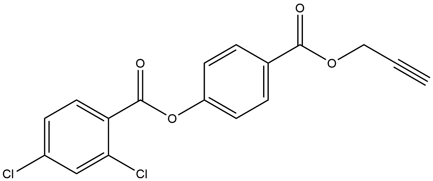 4-[(2-Propyn-1-yloxy)carbonyl]phenyl 2,4-dichlorobenzoate Structure