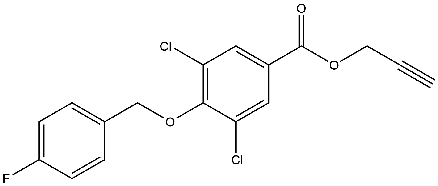 2-Propyn-1-yl 3,5-dichloro-4-[(4-fluorophenyl)methoxy]benzoate Structure