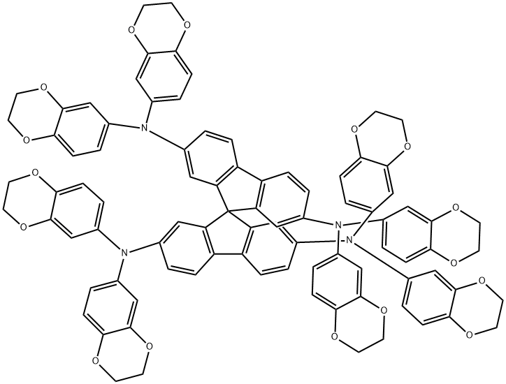 9,9'-Spirobi[9H-fluorene]-2,2',7,7'-tetramine, N2,N2,N7,N7,N2',N2',N7',N7'-octakis(2,3-dihydro-1,4-benzodioxin-6-yl)-|