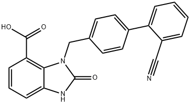 1H-Benzimidazole-4-carboxylic acid, 3-[(2'-cyano[1,1'-biphenyl]-4-yl)methyl]-2,3-dihydro-2-oxo-|美阿沙坦钾杂质8