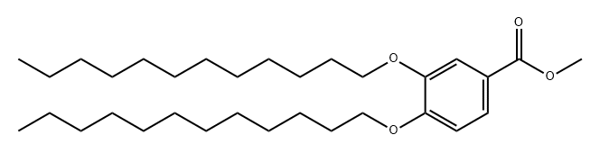 Benzoic acid, 3,4-bis(dodecyloxy)-, methyl ester Structure