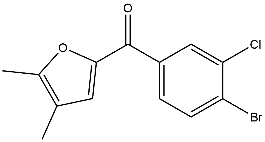 (4-Bromo-3-chlorophenyl)(4,5-dimethyl-2-furanyl)methanone 结构式