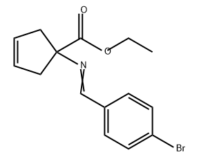 3-Cyclopentene-1-carboxylic acid, 1-[[(4-bromophenyl)methylene]amino]-, ethyl ester Struktur
