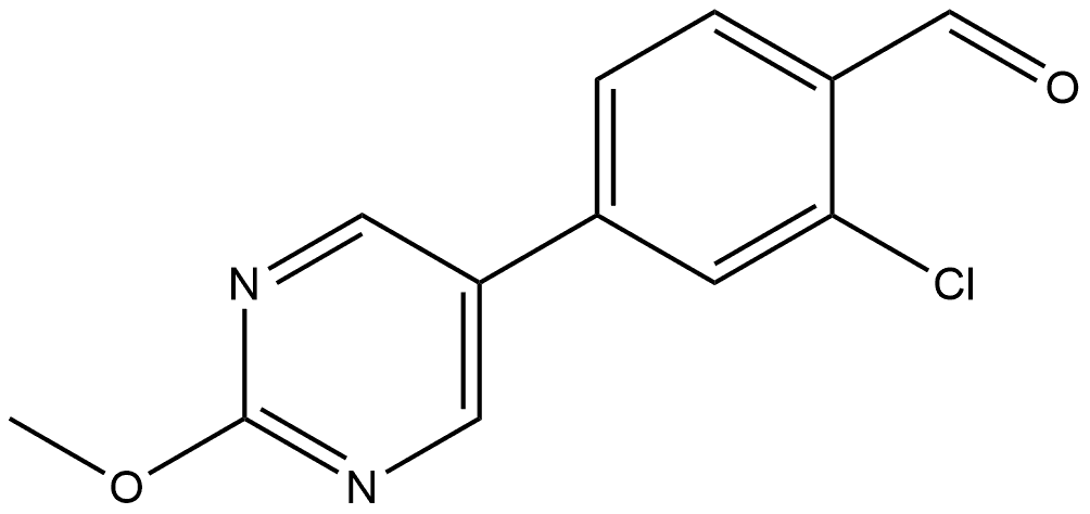 2-Chloro-4-(2-methoxy-5-pyrimidinyl)benzaldehyde 结构式