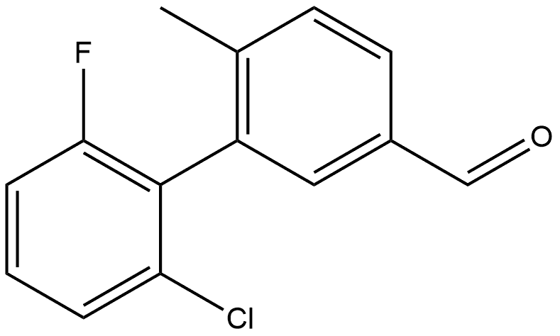 2'-Chloro-6'-fluoro-6-methyl[1,1'-biphenyl]-3-carboxaldehyde,1995515-55-3,结构式