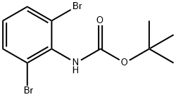 (2,6-二溴苯基)氨基甲酸叔丁酯 结构式