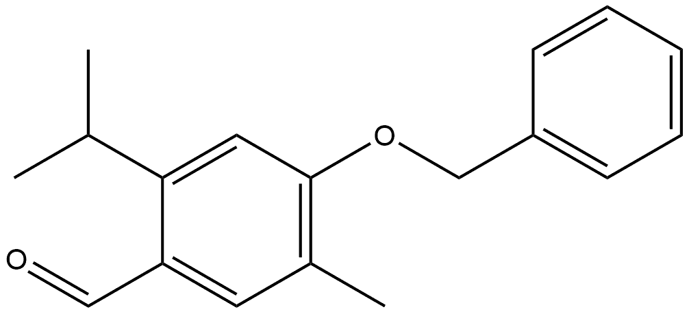 5-Methyl-2-(1-methylethyl)-4-(phenylmethoxy)benzaldehyde Structure