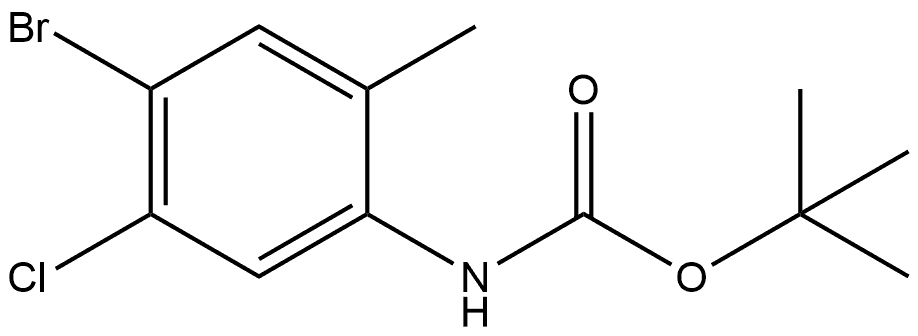 BOC-4-溴-5-氯-2-甲基苯胺, 1997019-35-8, 结构式