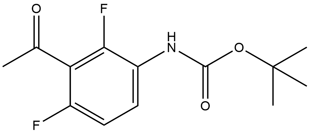 1,1-Dimethylethyl N-(3-acetyl-2,4-difluorophenyl)carbamate Struktur