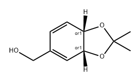 1,3-Benzodioxole-5-methanol, 3a,7a-dihydro-2,2-dimethyl-, (3aR,7aS)-rel- 结构式