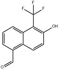 6-Hydroxy-5-(trifluoromethyl)-1-naphthaldehyde 结构式