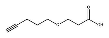 Propanoic acid, 3-(4-pentyn-1-yloxy)- Struktur