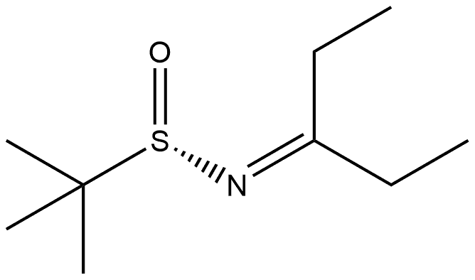 2-Propanesulfinamide, N-(1-ethylpropylidene)-2-methyl-, [S(S)]- Structure