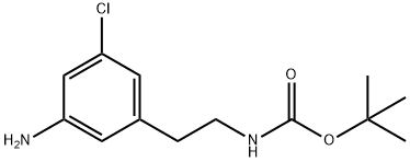 1,1-Dimethylethyl N-[2-(3-amino-5-chlorophenyl)ethyl]carbamate Struktur