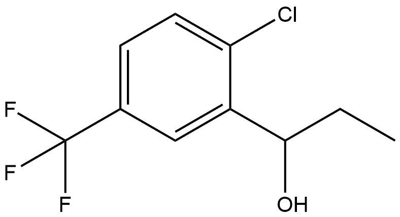 1-(2-chloro-5-(trifluoromethyl)phenyl)propan-1-ol 化学構造式