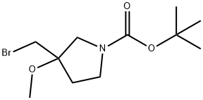 tert-butyl 3-(bromomethyl)-3-methoxypyrrolidine-1-carboxylate Structure