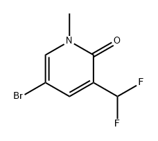 2(1H)-Pyridinone, 5-bromo-3-(difluoromethyl)-1-methyl- Struktur