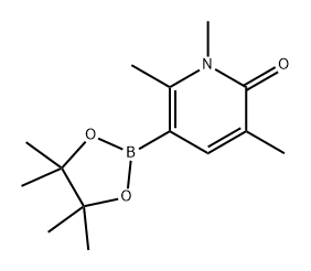 2(1H)-Pyridinone, 1,3,6-trimethyl-5-(4,4,5,5-tetramethyl-1,3,2-dioxaborolan-2-yl)- Struktur