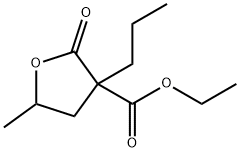 3-Furancarboxylic acid, tetrahydro-5-methyl-2-oxo-3-propyl-, ethyl ester Struktur