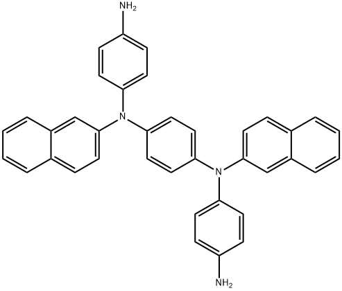 1,4-Benzenediamine, N1,N4-bis(4-aminophenyl)-N1,N4-di-2-naphthalenyl- 化学構造式