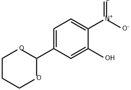 Phenol, 5-(1,3-dioxan-2-yl)-2-nitro- Structure