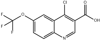 3-Quinolinecarboxylic acid, 4-chloro-6-(trifluoromethoxy)- Structure