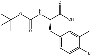 L-Phenylalanine, 4-bromo-N-[(1,1-dimethylethoxy)carbonyl]-3-methyl- Struktur