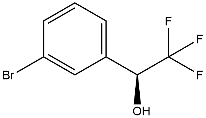 Benzenemethanol, 3-bromo-α-(trifluoromethyl)-, (αS)- Structure