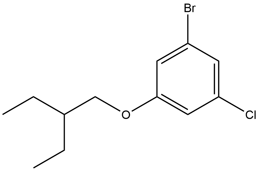 1-Bromo-3-chloro-5-(2-ethylbutoxy)benzene 化学構造式