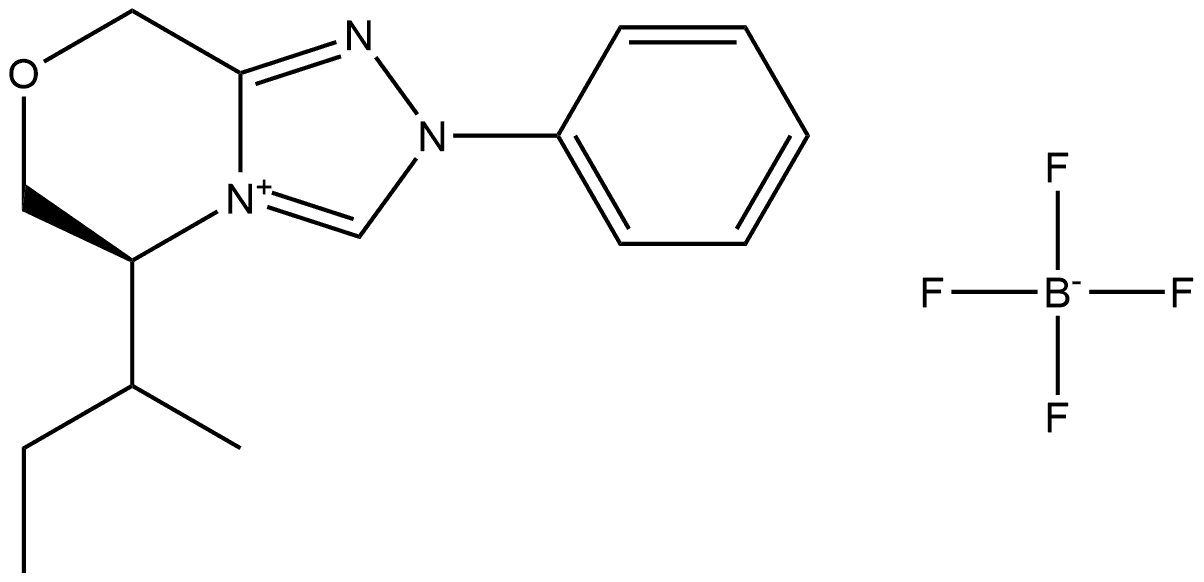 8H-1,2,4-Triazolo[3,4-c][1,4]oxazinium, 5,6-dihydro-5-(1-methylpropyl)-2-phenyl-, (5S)-, tetrafluoroborate(1-) (1:1) Structure