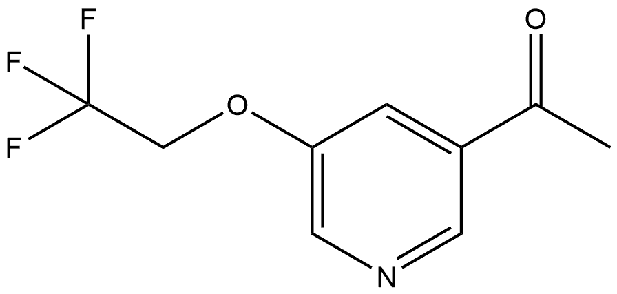 1-[5-(2,2,2-Trifluoroethoxy)-3-pyridinyl]ethanone 结构式