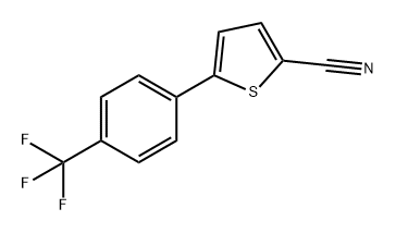 2-Thiophenecarbonitrile, 5-[4-(trifluoromethyl)phenyl]- 化学構造式