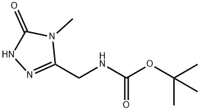 ((4-甲基-5-氧代-4,5-二氢-1H-1,2,4-三唑-3-基)甲基)氨基甲酸叔丁酯 结构式