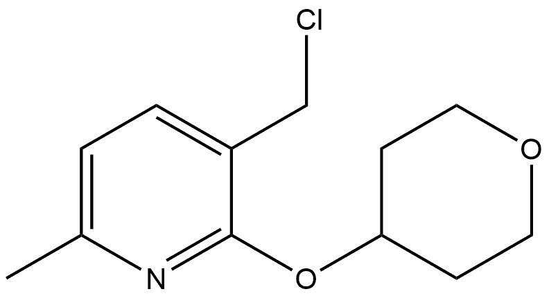 3-(Chloromethyl)-6-methyl-2-[(tetrahydro-2H-pyran-4-yl)oxy]pyridine Structure