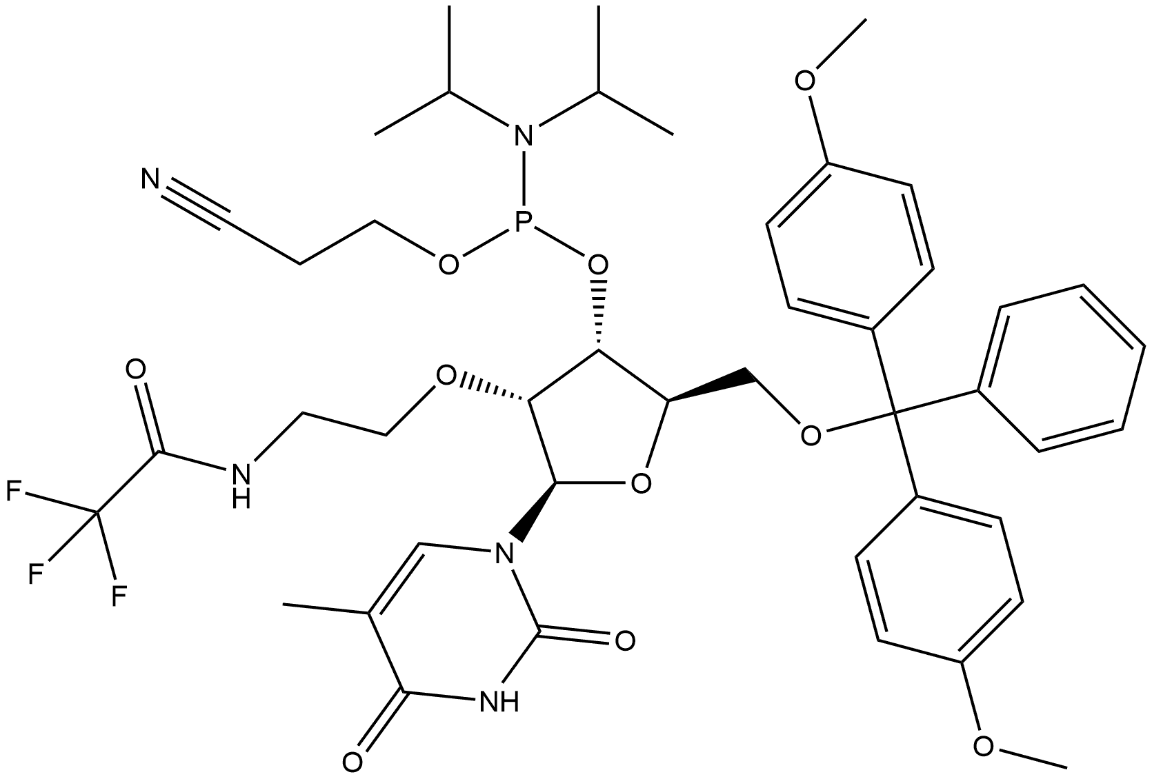 2'-O-氨基LINKER-5-甲基 U CEP 结构式