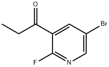 1-Propanone, 1-(5-bromo-2-fluoro-3-pyridinyl)- Struktur