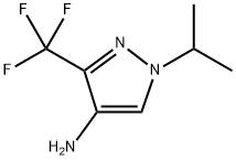 1H-Pyrazol-4-amine, 1-(1-methylethyl)-3-(trifluoromethyl)- Structure