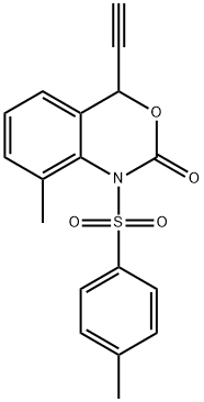 4-Ethynyl-1,4-dihydro-8-methyl-1-[(4-methylphenyl)sulfonyl]-2H-3,1-benzoxazin-2-one Structure