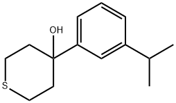 2H-?Thiopyran-?4-?ol, tetrahydro-?4-?[3-?(1-?methylethyl)?phenyl]?- Structure